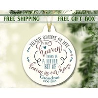 Weil Jemand, Den Wir Lieben, Im Himmel Ist | Der in Unserem Haus Beileid Geschenk Mutter Vater |Erinnerung |Sympathy Andenken von SpangGangKeepsakes