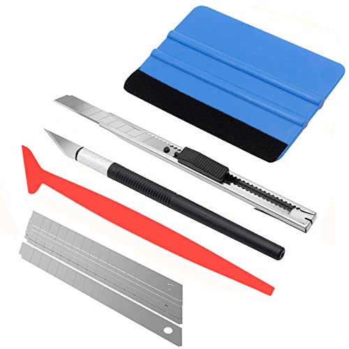 Spanno Vinyl Wrap Tool Kit Window Tint Kits für Film-Installation, enthalten Wrapping Stick Rakel, Filz Rakel, Unkrautbekämpfung Messer und Utility Knife von Spanno Tools