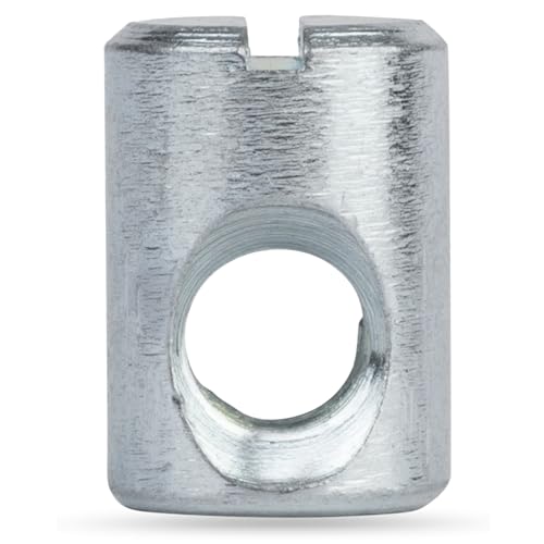 Spare Hardware Parts Kreuzdübel Zylindermutterhülse | 16 Stück | M6 | Stahl | ISO Metric | Klasse 3B | Kreuz | Rund | Rechtshänder | Vollgewinde | Verzinkt | Kreuzdübel Zylindermutterhülse von Spare Hardware Parts