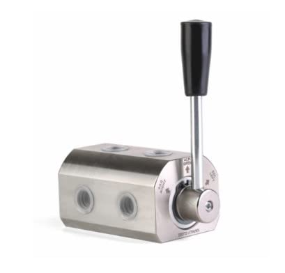 Hydraulik 6 Wege Umschaltventil Stahl Körper,DF 6 vie 3/8" und 1/2" BSP MECCANICO (1/2 ") von Spare Parts Holland