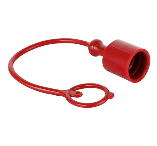 Staubschutzkappe Staubschutzkappe für Hydraulikkupplungen Standardmuffe, Stecker BG3 diverse (rot, Standardstecker) von Spare Parts Holland