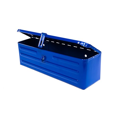 Werkzeugkasten Werkzeugkiste 420x130x130mm Metall für Viele Traktor Oldtimer (Blau) von Spare Parts Holland