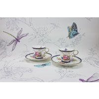 1900Er Jahre Schranktasse Und Unterteller Set, Edwardian Porzellan Tasse Untertasse Passendes Cauldon China, England von SpareOomVintage