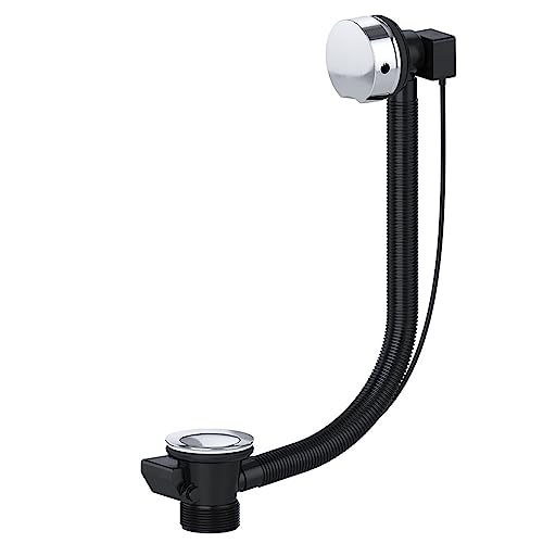 SPARES2GO Badewannenablauf-Kombinations-Drehstopfen, 40 mm, 3,8 cm Überlauf, Pop-Up-Falle, Chrom/Silber SPARES2GO Badewannenablauf-Kombinations-Drehstopfen, 40 mm, 3,8 cm Überlauf, Pop-Up-Falle, Chrom/Silber von Spares2go