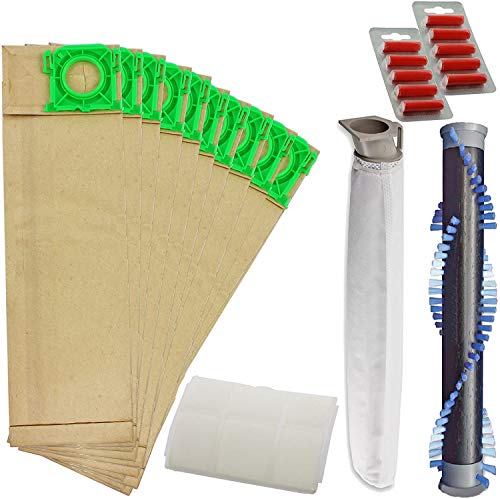 SPARES2GO Bürstenrolle Bar + 10 Hoover Staubbeutel und Filter Service Kit Kompatibel mit Sebo X1 X1.1 X4 X5 Extra Staubsauger (10 Lufterfrischer) von Spares2go