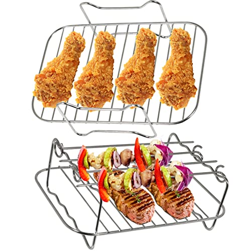 SPARES2GO Grillregale kompatibel mit Ninja Foodi AF300 AF400 AF451 Luftfritteuse (+ 4 Spieße) von Spares2go