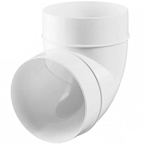 SPARES2GO Klimaanlagen-Biege-Winkelkanal 90 Grad Entlüftungsschlauch Rohr männlicher Leitungsanschluss (125 mm) von Spares2go