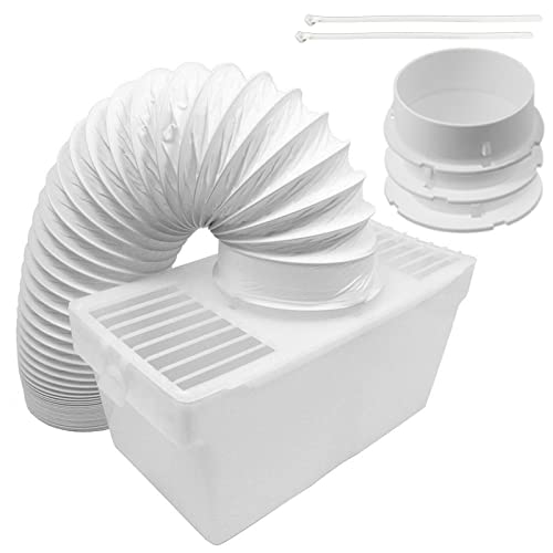 SPARES2GO Kondensator-Entlüftungsbox und Schlauch-Set, kompatibel mit AEG Wäschetrocknern (1,25 m) von Spares2go