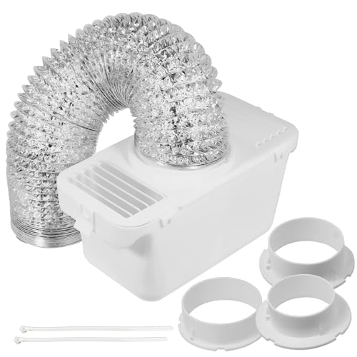 SPARES2GO Universelles Entlüftungs-Kondensator-Set aus Aluminium mit 3 Adaptern für Wäschetrockner (1,4 m) von Spares2go