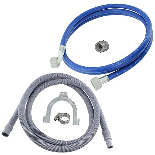 SPARES2GO Zulaufschlauch Ablaufschlauch-Set kompatibel mit Samsung Waschmaschine (2,5 m) von Spares2go