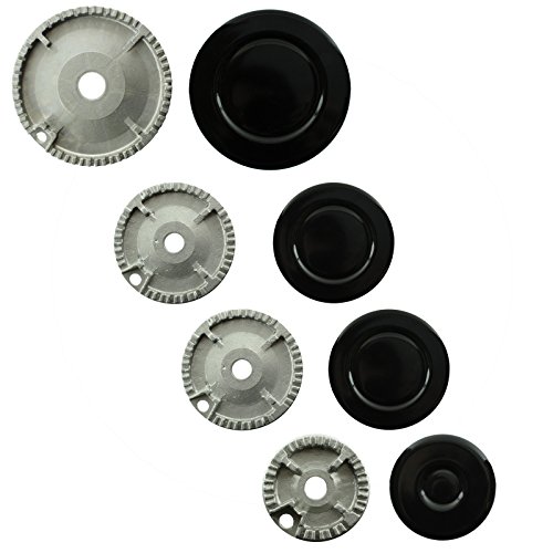 Spares2go Gas Burner Crown & Flame Cap for Zanussi Oven Cooker Hob (Small, 2 Medium & Large) by Spares2go von Spares2go