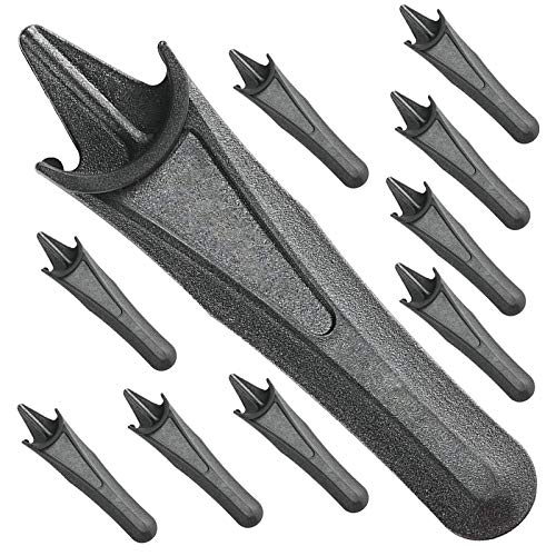 Spares2go Kunststoffmesser für Rasenmäher Flymo Micro Compact 30 MC30 (10 Stück, schwarz) von Spares2go