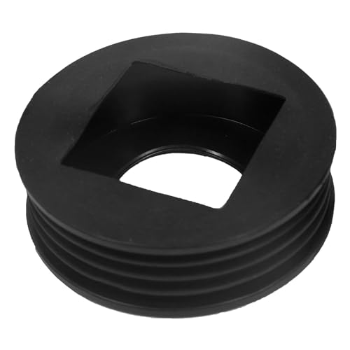 Spares2go Regenwasser-Fallrohr-Adapter, 65 mm quadratisch/68 mm rundes Rohr auf 110 mm Bodenablaufverbinder von Spares2go