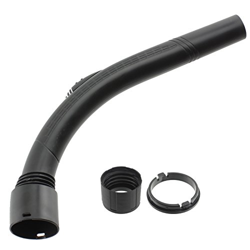 Spares2go Saugschlauchgriff mit gebogenem Ende, Schwarz, Gummi, Staubsauger-Schlauchgriff mit gebogenem Ende, Vakuumschlauchgriff, 1 Stück von Spares2go