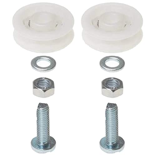 Spares2go Schiebetür-Rollen-Set für Gewächshaus, 2 x 28 mm Nylon-Räder von Spares2go