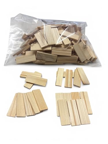 Dachschindeln 40x14x3mm - 200 Stück Naturholz Modellbau von Sparfroh
