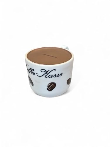 Kaffeekasse Kaffeetasse Tasse Spardose 10cm - mit Schloss von Sparfroh