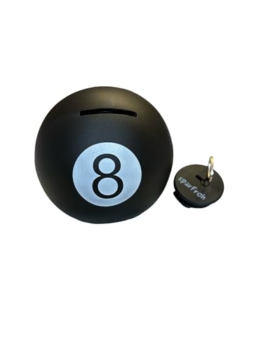 Billardkugel Spardose 8 Schwarz von Sparfroh
