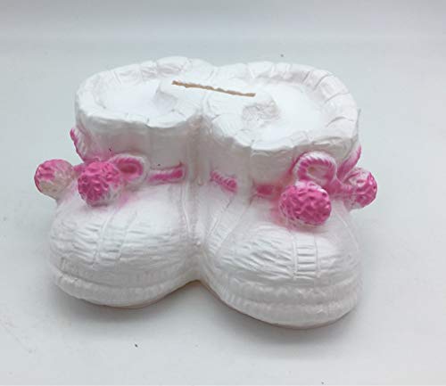 Spardose Babyschuhe rosa von Sparfroh