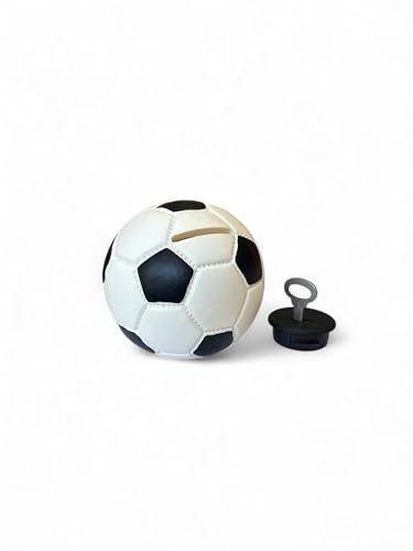 Spardose Fußball ca. 9cm unzerbrechlich mit Schloss und Schlüssel Verein Kasse von Sparfroh