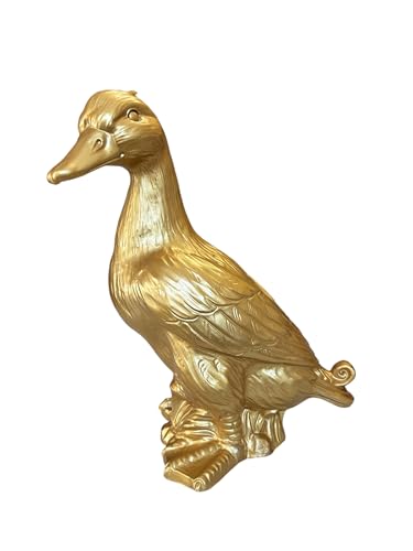Sparfroh Gartenfigur goldene Gans Märchen Gans stehend von Sparfroh