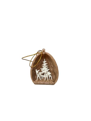 Sparfroh Nußschale mit Miniaturen Weihnachten Christbaumschmuck 2 Bäume + REH Sparfroh Nußschale mit Miniaturen Weihnachten Christbaumschmuck 2 Bäume + REH von Sparfroh