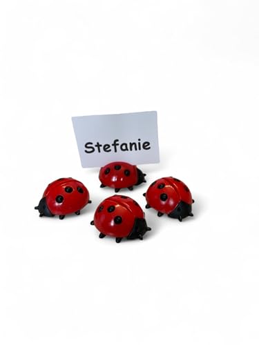 Sparfroh Tischkartenhalter Tisch Namen Marienkäfer Frühling Deko 4er Set Sparfroh Tischkartenhalter Tisch Namen Marienkäfer Frühling Deko 4er Set von Sparfroh
