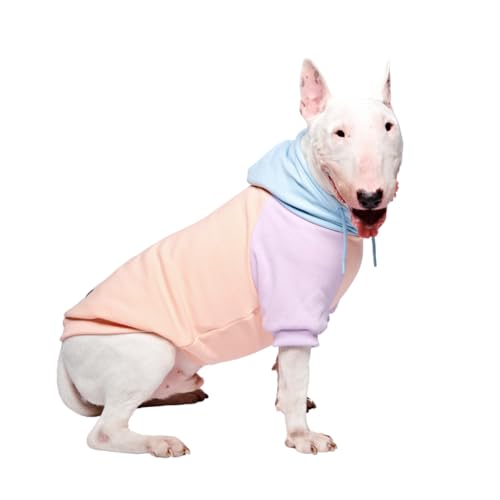 Spark Paws Hunde Kapuzenpullover – Premium-Qualität, butterweich, hervorragender Komfort und Passform, beruhigende Fleece-Innenseite, geeignet für alle Rassen - Cotton Candy - 2XL von Spark Paws