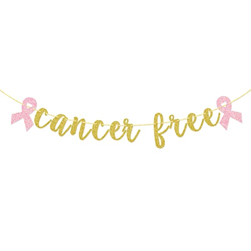 Krebsfreies Glitzer-Banner, Krebsüberlebende Dekoration, Beat Cancer Party Girlande, Krebsband Schild von SparkDot