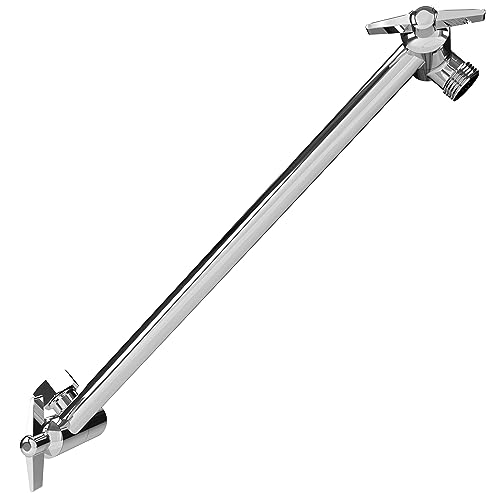 SparkPod Duscharmverlängerung aus massivem Messing, 27,9 cm, leicht verstellbar mit Universalanschluss an Duschköpfe (luxuriöses poliertes Chrom) von SparkPod
