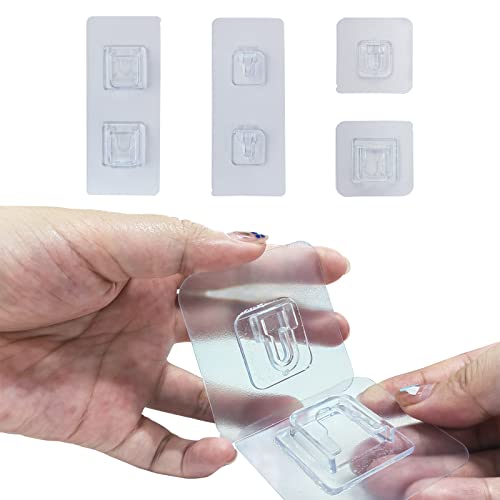 Klebehaken 20 Stück Doppelseitige Klebende Wandhaken Magischer Haken Selbstklebende Klebehaken, Transparente Klebehaken,Geeignet für Küche, Bad, Wohnzimmer, Büro von Sparkle Tmax
