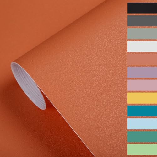 Klebefolie Möbel, Selbstklebende Folie, Dekofolie Tapete, Wasserdicht Küchenfronten Möbelfolie, Wandschutzfolie, Deko für Tisch, Tür, Schrank, 40cm*10M (Lebendiges Orange) von Sparklenut