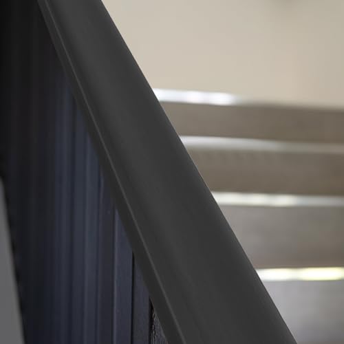 PVC Handlauf, Handlauf Treppe, Treppenhandlauf Geländer Kunststoffhandlauf, Sockelleiste Küche, Handlauf für Gummi, Treppengeländer, Braun (Schwarz 5m) von Sparklenut