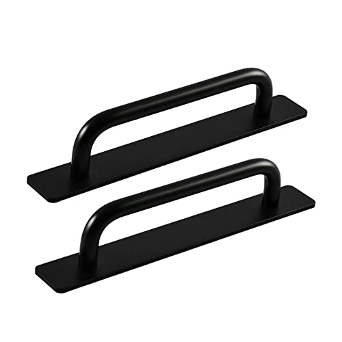 Schrankgriffe, 2 Stück Selbstklebende Möbelgriffe, Schubladengriffe, Türgriffe, Griffe für Kleiderschrank, Küche, Schiebetür, Balkontür (Schwarz 212mm) von Sparklenut