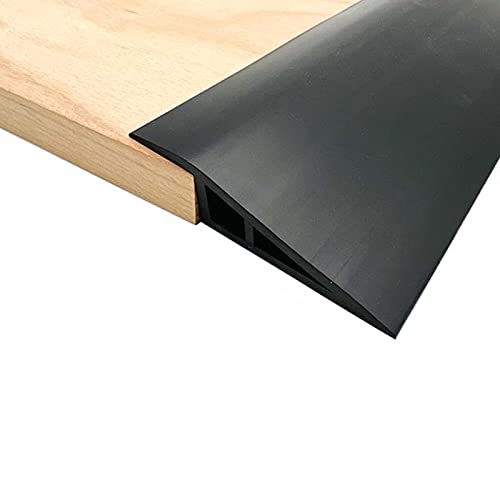 Schwellenrampe Rollstuhlrampe, Türschwellenrampe Selbstklebend, Rampe Türschwelle, Schwelle Übergangsschiene, Bordsteinrampe für Badezimmer, Türöffnungen, Türen (1,5cm/schwarz 2m) von Sparklenut