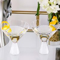 Sparkles Home Strass Stemless Crystal-Filled Martini Glass - Set Von 6 von SparklesHome