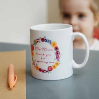 Lehrertasse - Danke Lehrer Geschenk Blumenkranz Becher Dankesgeschenk von SparksAndDaughters