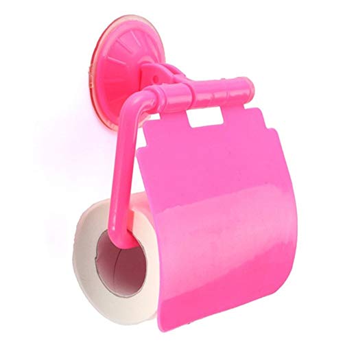Sparrow Angel klopapierhalter Badzubehör Papier WC-Halter mit Toilettenpapierhalter Spendern Wand befestigten Plastiktoilettenpapiertuch (Color : Pink) von Sparrow Angel