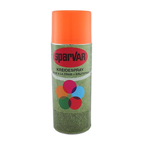 6x SparVar Kreidespray Neon mit Überkopfdüse 400 ml Leuchtorange von Sparvar