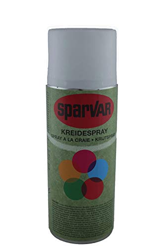 Kreidespray, Sprühkreide,Markierungsspray, 400ml, Farbton:Weiß, mit Schreibdüse von Sparvar