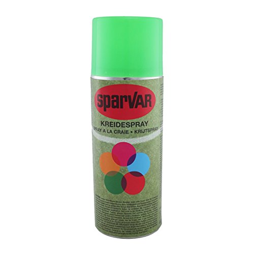 SparVar Kreidespray Neon mit Überkopfdüse 400 ml, Leuchtgrün von Sparvar