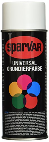 Sparvar 6013152 Weiß, Lackspray Grundierung, 400 ml, (1er Pack) von SparVar