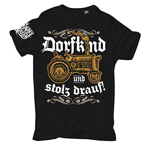 Herren Tshirt Dorfkind Sprüche Größe S bis 5XL von Spaß Kostet