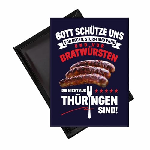 Magnete Kühlschrank Thüringer Bratwurst Bratwürste Thüringen grillen braten von Spaß Kostet