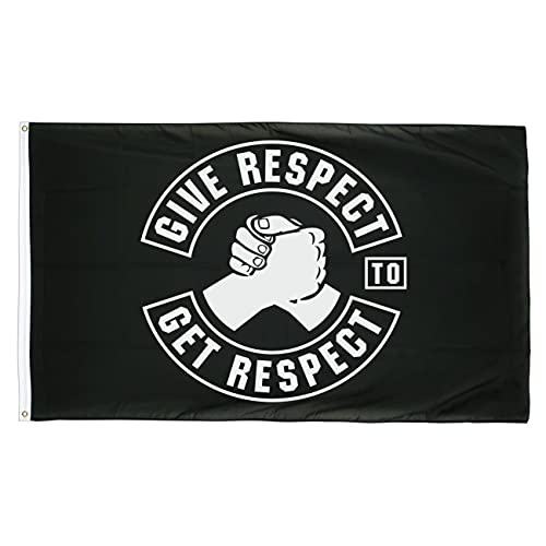 Fahne Give Respect to get Respect Flagge 90 x 150 cm Biker mc club motorrad von Spaß Kostet