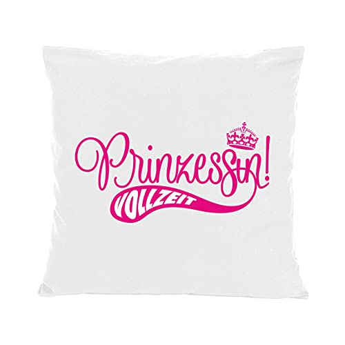 Spaß Kostet Kissen mit Spruch und Füllung Dekokissen Prinzessin Vollzeit PINK von Spaß Kostet