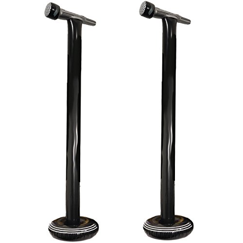 Spassprofi 2 aufblasbarer Mikrofonständer mit Mikro ca. 125cm Aufblasbar von Spassprofi