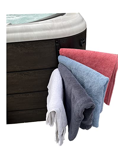 Handtuchhalter für drinnen und draußen, schwenkbar, mit fünf Handtuchstangen für Whirlpool, Poolbereich, Sauna, Bad und Terrasse von Spatender
