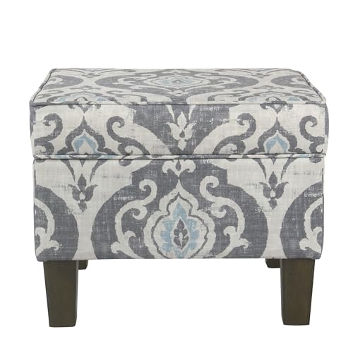 Spatial Order Dinah Collection Moderner Ottomane mit Stauraum für Wohnzimmer und Schlafzimmer (blauer Schiefer) von Spatial Order