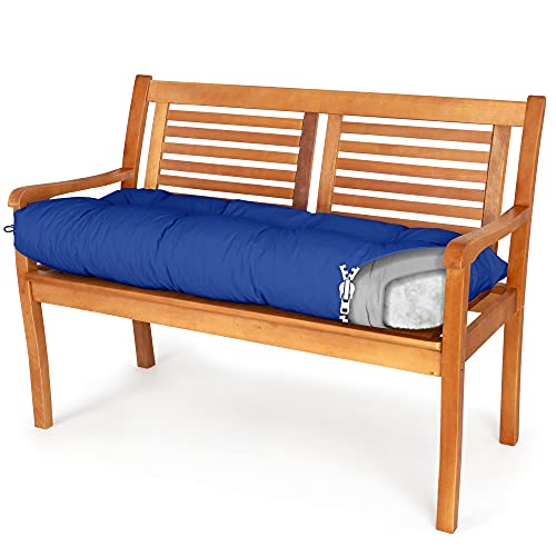 Spatium Bankauflage abnehmbar Bezug wasserdicht gesteppt Bankkissen Bankpolster Polsterauflage Auflage für Gartenbank 30 Größen zur Auswahl 7 Farben(140 x 60 x 10cm Blau) von Spatium